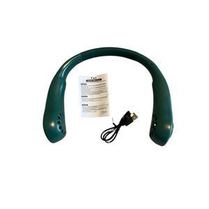 Neck Fan Green Portable Rechargeable 3 Speed